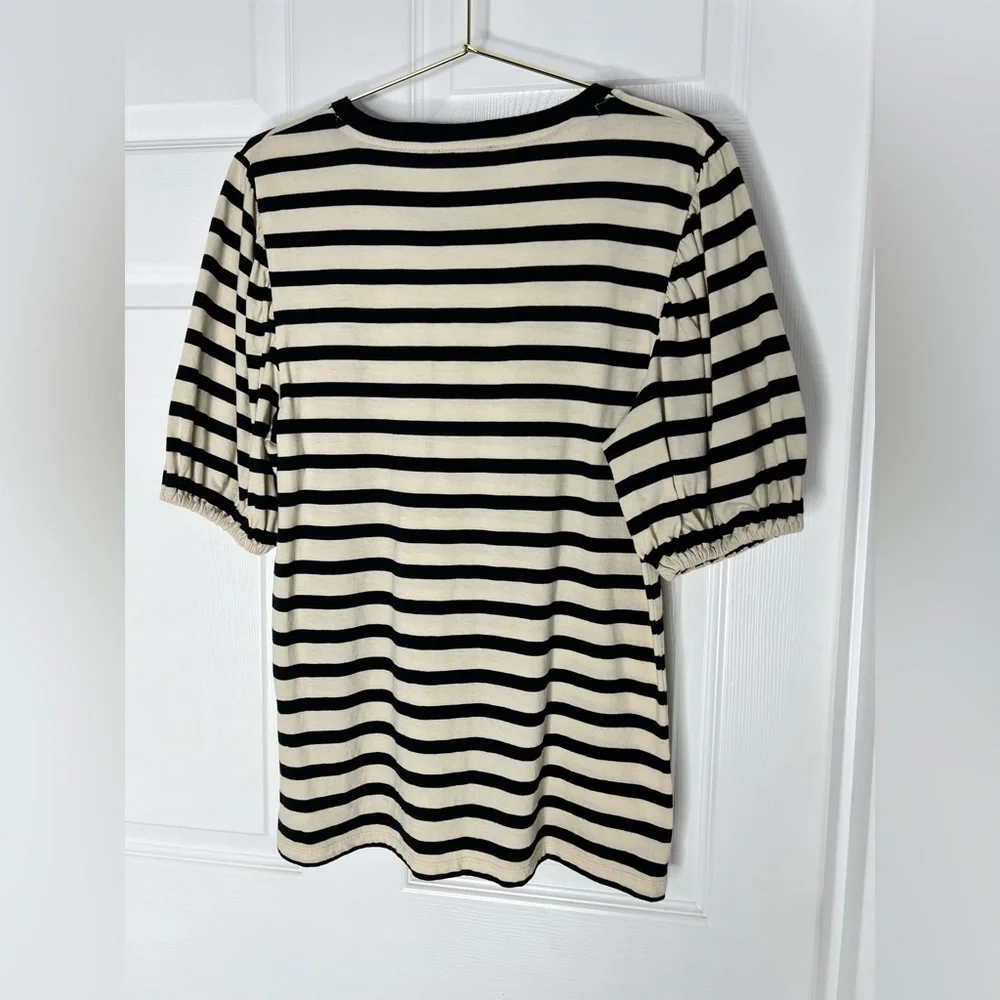 J. Crew Striped Blouse Top Sz M